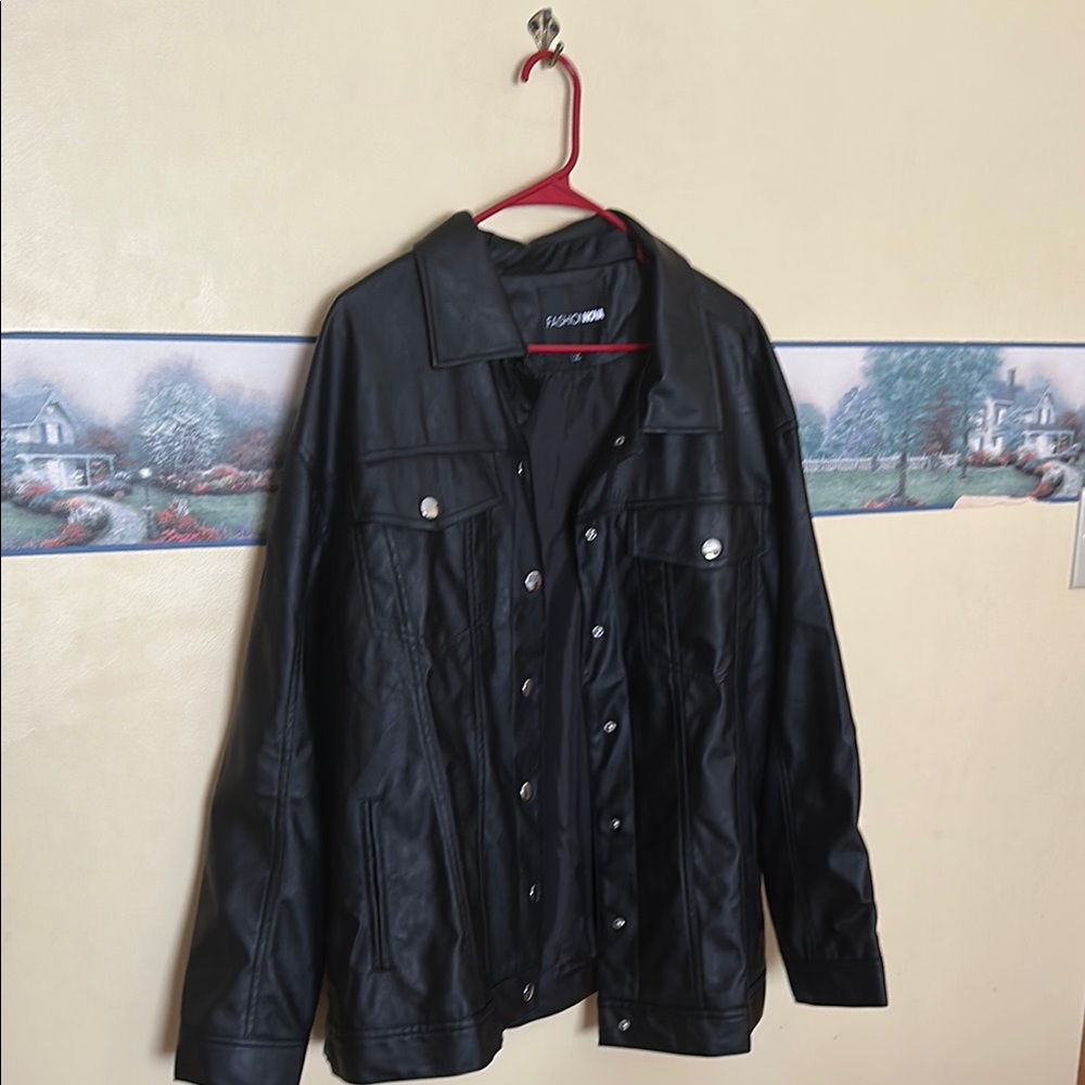 Faux Leather Black Jacket